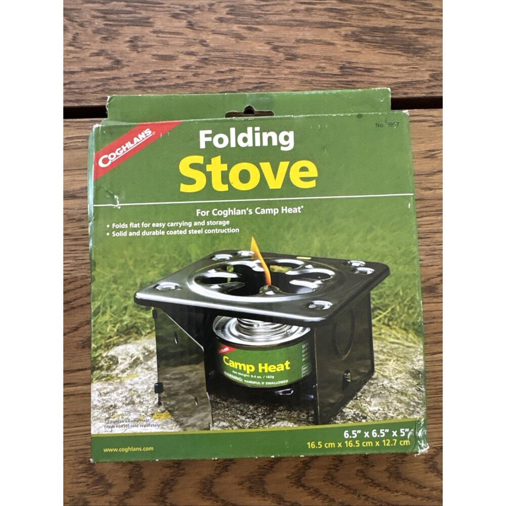 Coghlan's Folding Stove, Burns Camp Heat, Canned Fuel, or Solidified Alcohol